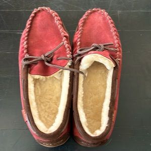 L.L. Bean lamb fur slippers